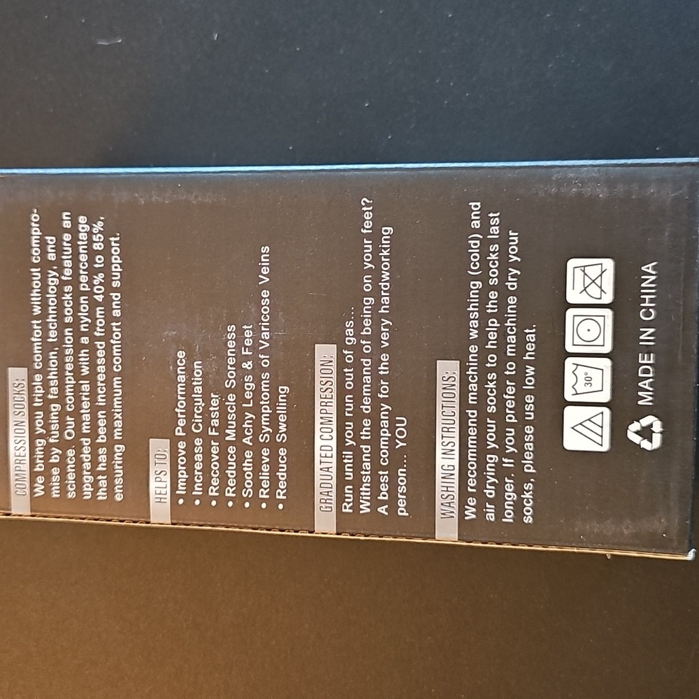 Compression Socks, 3 pk, NIB - Picture 4 of 5